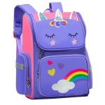 Cartable primaire licorne - marque - violet - imperméable et confortable Cartable primaire licorne - marque - violet - imperméable et confortable