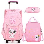 Cartable  roulettes 42x32x15cm sac  dos  roulettes lger et de grande capacit pour monter les escaliers ...