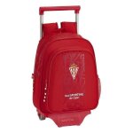Cartable  roulettes - real sporting de gijn - 705 - rouge - polyester - zippe