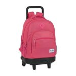 Cartable � roulettes compact blackfit8 rose - blackfit8 - enfant - noir - amovible