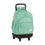 Cartable  roulettes - blackfit8 - compact turquoise - polyester - acier - amovible
