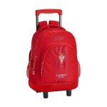 Cartable  roulettes - real sporting de gijn - compact - rouge - polyester - 86 cm