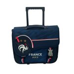 Cartable à roulettes fff equipe de france 41cm 2compartiments bleu Cartable à roulettes fff equipe de france 41cm 2compartiments bleu