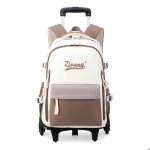 Cartable a roulette pour filles 16 pouces sac  dos filles  6 roues de 8  14 ans lgant sac roulette ...