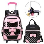 Cartable roulette fille primaire sac dos pour enfant avec sac main pour lcole et voyage pour enfants ...