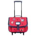 Cartable à roulettes - tanns - antoine - rouge - 38cm - enfant - primaire Cartable à roulettes - tanns - antoine - rouge - 38cm - enfant - primaire