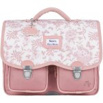 Cartable - tanns - toile de jouy - rose - polyester recycl - maternelle