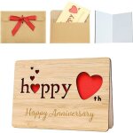 Carte anniversaire bois kal ? carte en bois avec enveloppe joyeux anniversaire homme / femme
