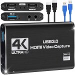 Carte de capture hdmi - - 4k - full hd 1080p - usb 3. 0 - compatible windows et mac os pzcc