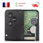 Carte cl vierge avec lectronique pcf7947 id46 pour renault clio 3 megane 2 scenic 2 logan 3 boutons ...