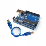 Carte contrleur atmega328p - pu ? 16 mhz 32 kb flash compatible arduino uno r3 usb inclus