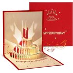 Carte danniversaire musicale pop - up 3d cadeau idal pour les amis label