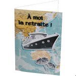 Carte dinvitation et enveloppe a moi la retraite