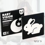 Cartes flash bb contraste lev 0 - 3 mois noir & blanc 20 pcs stimulation visuelle montessori jouet ...