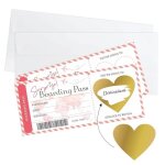 Cartes  gratter - personnalises dores billet avion carte - cadeau voyage carte embarquement cadeau ...