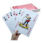 Cartes � jouer jumbo relaxdays 54 cartes xxl 28 x 21 cm rev�tement �tanche cartes g�antes poker rami ...