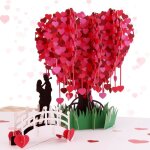 Carte mariage pop - up 3d kal ? arbre d?amour carte de f�licitations romantique anniversaire / mariage ...