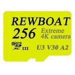 Carte m�moire flash rewboat 256 go + adaptateur vitesse d?�criture jusqu?� 130mo / s c10 u3 ush - ii ...