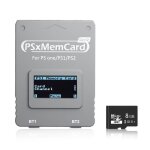 Carte memoire grise bitfunx psxmemcard gen2 memory card for sony playstation / playstation 2 ps1 ps2