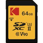 Carte mmoire - kodak - ekmsd64guhs2v2k - 64 go - uhs - ii - vitesse de lecture 300 mb / s