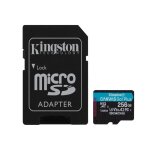 Carte mmoire micro sdxc - kingston - canvas go plus - 256 go - u3 v30 a2 - 200mb / s 160mb / s