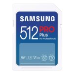 Carte m�moire sd - samsung - pro plus - 512 go - uhs - i u3 - 180 mo / s lecture - 130 mo / s �criture ...