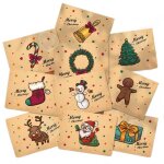 Cartes de no�l lot de 9 enveloppe incluse carte de no�l d�coration mat�riau de haute qualit� parfait ...