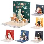 Cartes pop - up de nol 3d avec enveloppespre nollanpain dpices carte darbre de nol cartes pop - ...