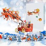 Carte pop - up de no�l cadeau surprise pour no�l ou les vacances carte de joyeux no�l 3d p�re no�l et ...