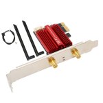 Carte rseau pcie 2. 4g 5g double bande bluetooth 4. 2 1200 mbps module de carte rseau wifi pour windows ...