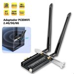 Carte reseau sans fil 5400 mbps bluetooth 5. 2 wifi 6e puissante avec 24 / 5 / 6ghz pilote int�gr�k antennes ...