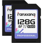 Carte sd 128 go jusqu� 100 mo / s - lot de 2 carte m�moire sdxc uhs - i v30 u3 classe 10 pour appareil ...