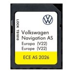 Carte sd navigation gps europe - v22 ece 2026 - compatible avec volkswagen vw discovery media 2 mib2 ...