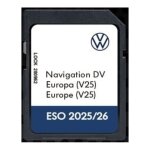 Carte sd navigation gps europe - v25 eso 2025 / 2026 - compatible avec volkswagen vw discovery pro (mib2 ...