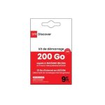 Carte sim 5g sfr discover forfait mobile 200 go avec appels et sms / mms illimits