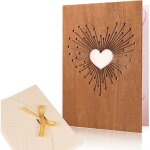 Cartes de v?ux en bois fait main - pour anniversaire mariage f�te des m�res / p�res cadeau personnalis� ...