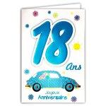 Carte de voeux - afie - 69 - 2018 - joyeux anniversaire - 18 ans - personnalisable