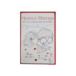 Carte de voeux - mariage - pour la vie - rouge