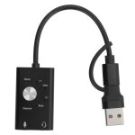Carte son externe 2 en 1 type c vers audio 7. 1 canaux pour ordinateur portable adaptateur audio usb