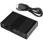 Carte son externe usb 2. 0 6 canaux 5. 1 surround optique spdif adaptateur audio pour enregistrement ...