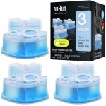 Cartouches de nettoyage - braun - ccr3 - 3 pièces - bleu - efficaces pour rasoir Cartouches de nettoyage - braun - ccr3 - 3 pièces - bleu - efficaces pour rasoir