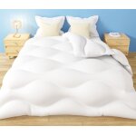 Casabel couette 140x200 cm hiver grand froid nuage - blanc - garnissage haute densit 700g / m fibre ...