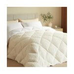 Casabel couette sherpa220x240?cm 450?gsm polyester rversible face sherpa douillette ou microfibre frache ...