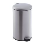 Casabel poubelle cuisine 30l inox anti - traces ronde avec pdale et couvercle idale salle de bain cuisine ...