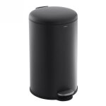 Casabel poubelle de cuisine ronde 50 l compartiment unique acier inox noir rectangulaire � p�dales anti ...