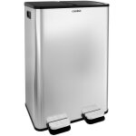 Casabel poubelle tri sélectif 60 l double compartiment 2x30l acier inox chrome rectangulaire à pédales ... Casabel poubelle tri sélectif 60 l double compartiment 2x30l acier inox chrome rectangulaire à pédales ...