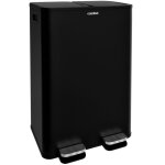 Casabel poubelle tri slectif 60 l double compartiment 2x30l acier inox noir rectangulaire  pdales ...