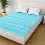 Casabel surmatelas 140 x 190 cm mousse à memoire de forme 4 cm - sur - matelas double - gel infusé bleu ... Casabel surmatelas 140 x 190 cm mousse à memoire de forme 4 cm - sur - matelas double - gel infusé bleu ...
