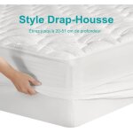 Casabel surmatelas 140x190 cm en microfibre douce extensible - confort moelleux anti - acarien respirant ... Casabel surmatelas 140x190 cm en microfibre douce extensible - confort moelleux anti - acarien respirant ...