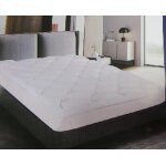 Casabel surmatelas rafra�chissant 90x190 cm en microfibre gaufr�e premium blanc - garnissage fibre creuse ...